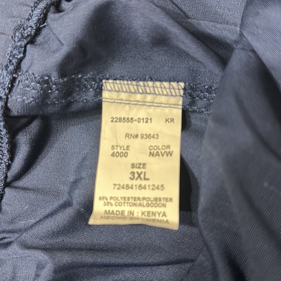 Cherokee Workwear Originals Men Navy Blue Scrubs Pant Fly Front Cargo 4000 - Picture 13 of 13